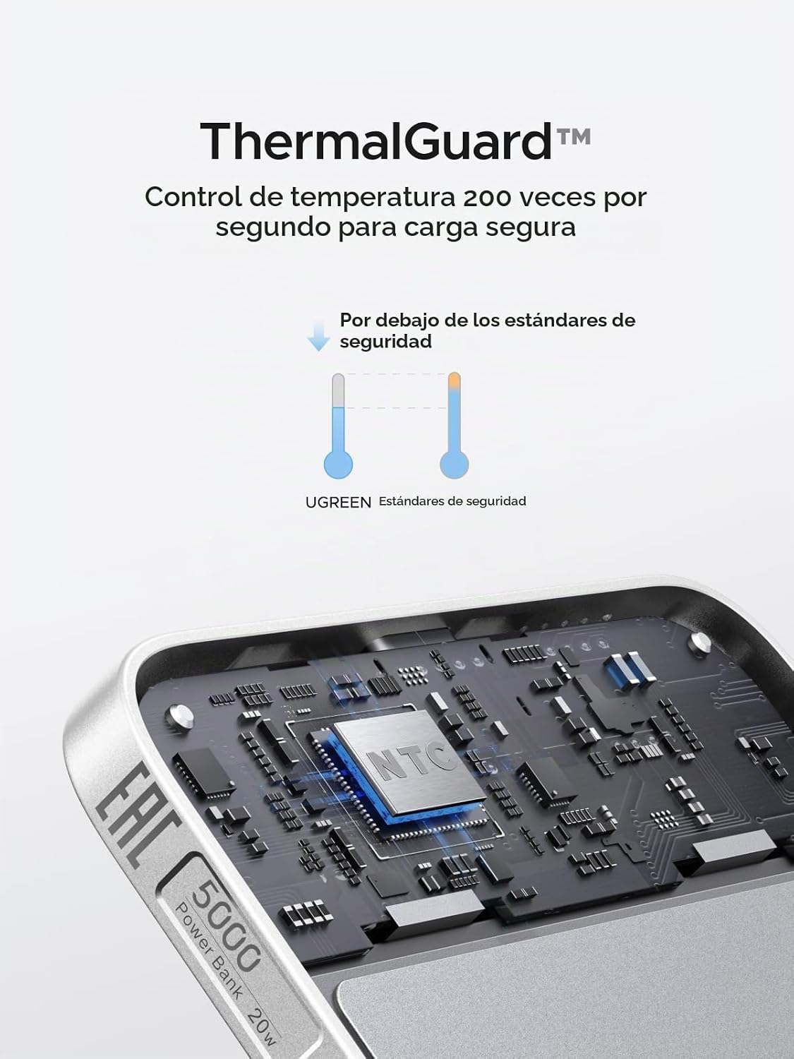 UGREEN MagFlow Air 5000mAh Power Bank MagSafe Qi2 15W Ultra Delgada para iPhone 18/17/16/15/14 Series