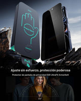 ESR Paquete de 3 Micas de Vidrio 9H+ Privacidad Antiespía Armorite para iPhone 17 Pro Max