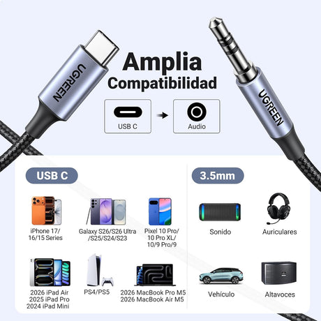UGREEN Cable USB-C a Jack 3.5mm - imagen 6