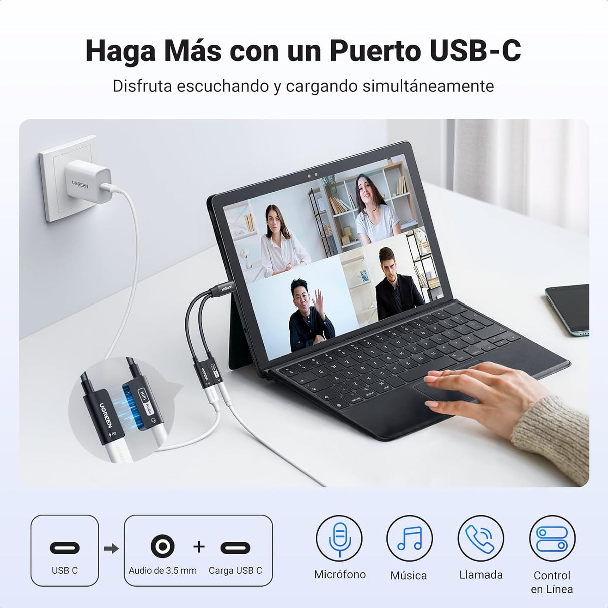UGREEN Adaptador USB-C a Jack 3.5mm - vista 5