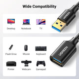Cable extensor USB 3.0 UGREEN - cable enrollado