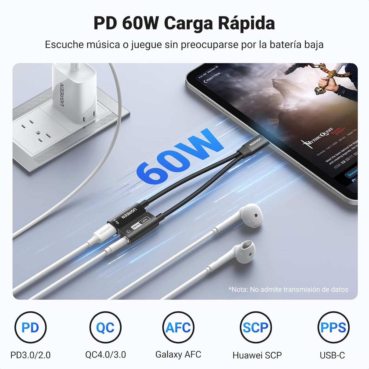 UGREEN Adaptador USB-C a Jack 3.5mm - vista 3