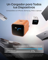 Anker Nano Cargador Inteligente 45W GaN con Pantalla para iPhone 17/16/15 Series