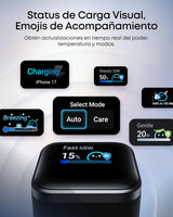 Anker Nano Cargador Inteligente 45W GaN con Pantalla para iPhone 17/16/15 Series