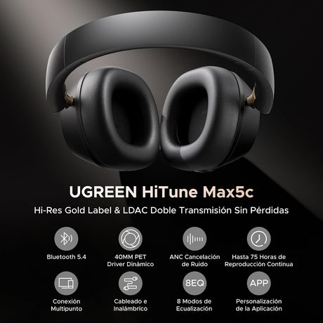 UGREEN Audífonos Diadema ANC Bluetooth 5.4 - vista 2