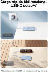 UGREEN MagFlow Air 5000mAh Power Bank MagSafe Qi2 15W Ultra Delgada para iPhone 18/17/16/15/14 Series