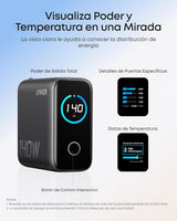 Anker Cargador GaN 140W USB-C 4 Puertos con Pantalla