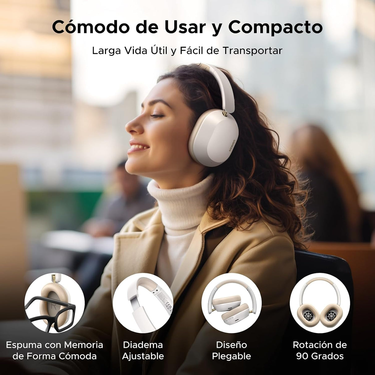 UGREEN Audífonos Diadema ANC Bluetooth 5.4 - vista 7