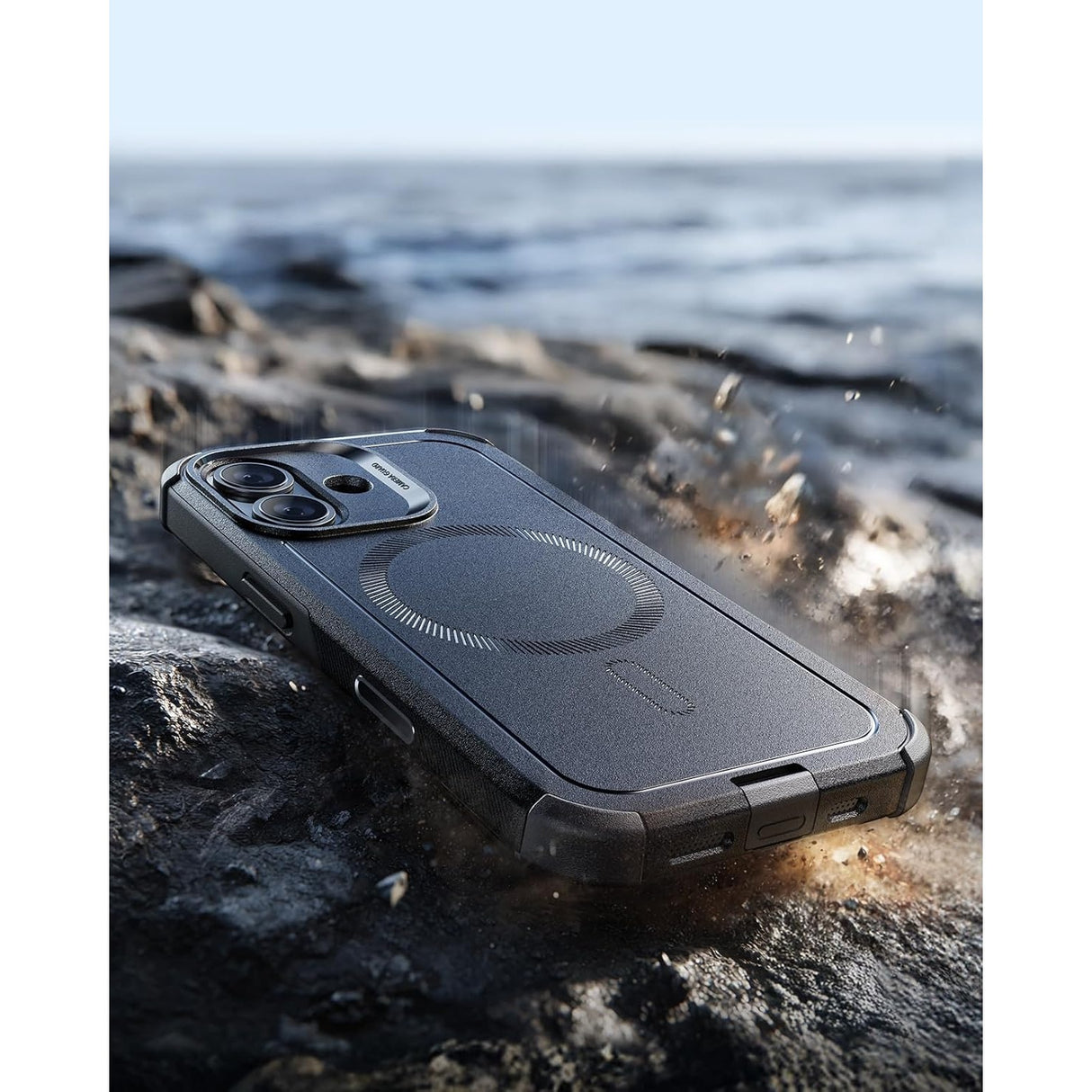 ESR iPhone 17 Cyber Tough Magnetic Case con MagSafe y Control de Cámara Protección Grado Militar 7X