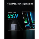 UGREEN 65W Nexode Pro 3 Puertos GaN Cargador Rápido con Cable USB-C 1.5 Metros