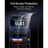 ESR Paquete de 3 Micas de Vidrio 9H+ Privacidad Antiespía Armorite para iPhone 17 Pro