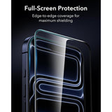 ESR Paquete de 3 Micas de Vidrio 9H+ Armorite UltraFit para iPhone 17 Pro Max con aplicador