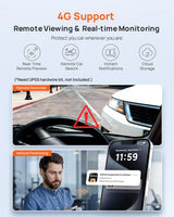 70mai Dash Cam A510 1944P+1080P Grabación Dual para Carro ADAS + Cámara Trasera RC11 + 64GB MicroSD Soporta 4G LTE