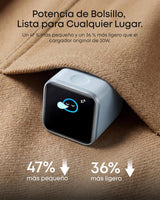 Anker Nano Cargador Inteligente 45W GaN con Pantalla para iPhone 17/16/15 Series