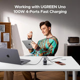 UGREEN Uno 100W Cargador USB-C 4 Puertos Robot GaN