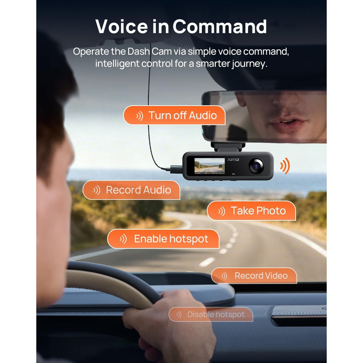 70mai 4K T800E Dash Cam de 3 Canales Frontal + Trasera + Interior + 64GB MicroSD Wi-Fi 6