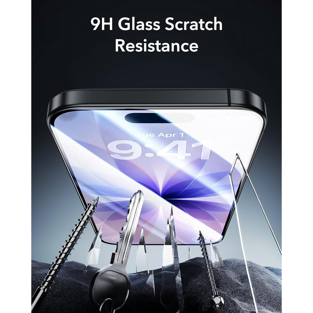 ESR Paquete de 3 Micas de Vidrio 9H+ Armorite UltraFit para iPhone 17 / iPhone 16 Pro con aplicador