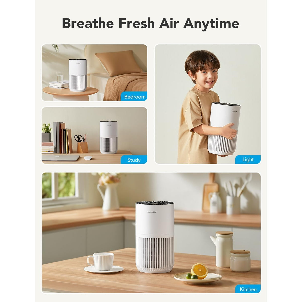 GoveeLife Mini Air Purifier HEPA Filtro de Aire Inteligente