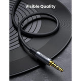 UGREEN Cable de Audio de 3.5mm trenzado de 4 polos Hi-Fi TRRS Jack Blindado Macho a Macho 1 Metro