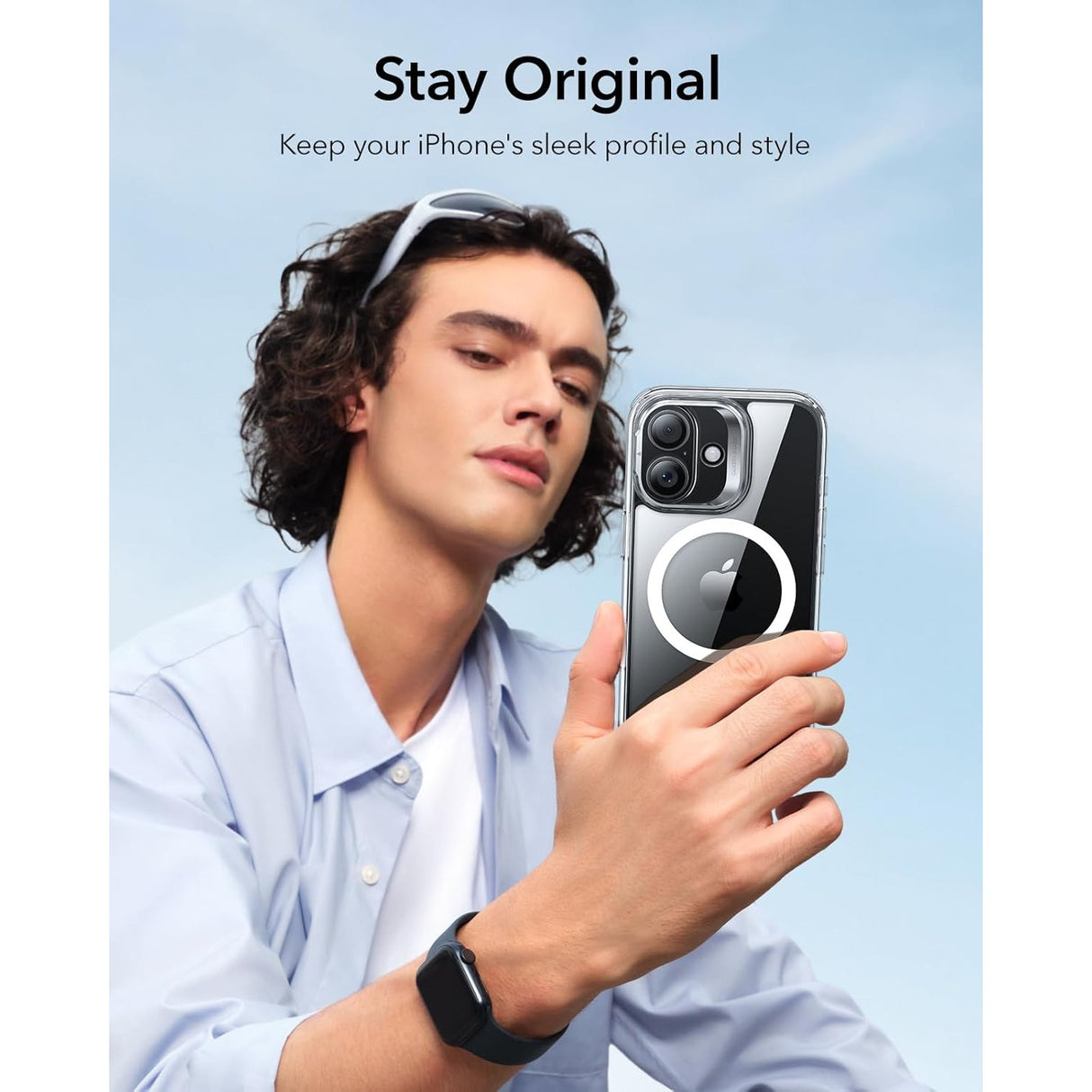 ESR iPhone 17 Classic Hybrid Magnetic Case con Stand, MagSafe y Control de Cámara Protección 3x