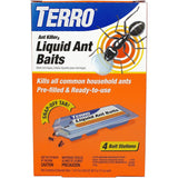 TERRO T324B Cebo Líquido para Hormigas – Pack de 4 Estaciones