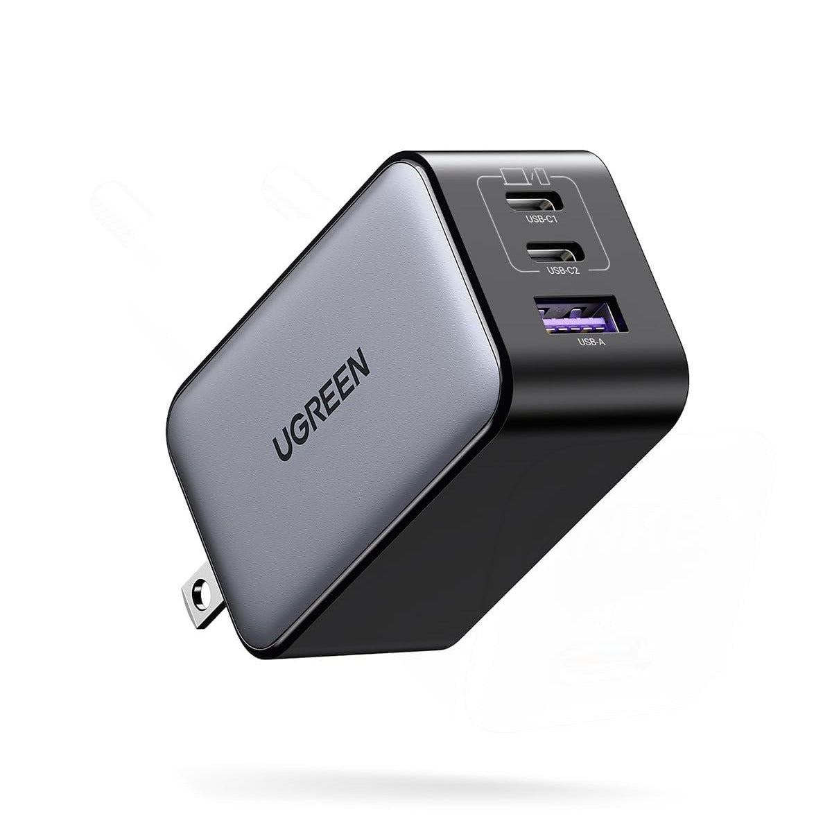 UGREEN 65W Cargador Nexode USB-C de 3 Puertos GaN