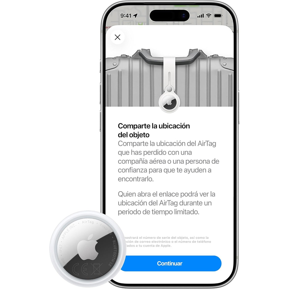 Apple AirTag (2.ª generación) Localizador Bluetooth para Llaves, Carteras y Más