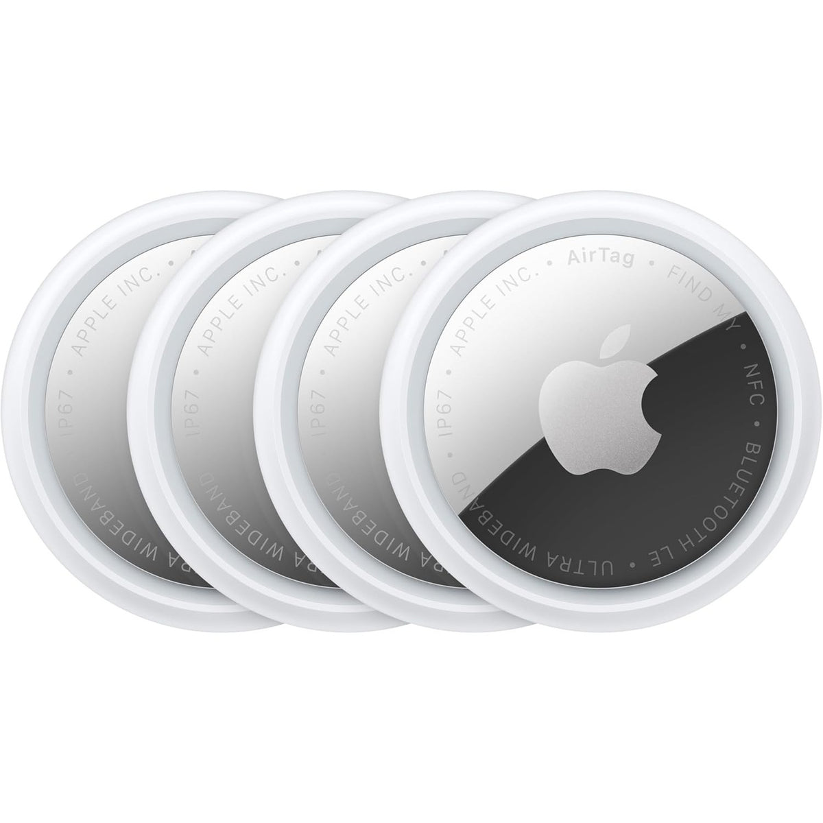 Apple AirTag (2.ª generación) Pack de 4 Localizador Bluetooth para Llaves, Carteras y Más