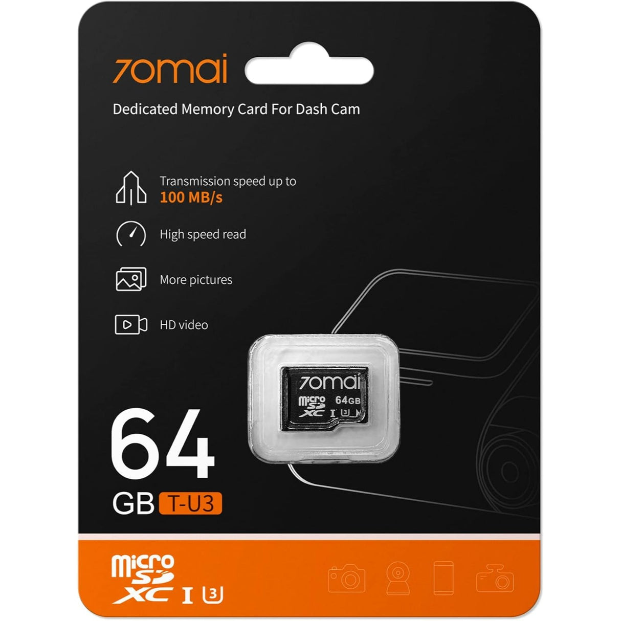 70mai Dash Cam A510 1944P+1080P Grabación Dual para Carro ADAS + Cámara Trasera RC11 + 64GB MicroSD