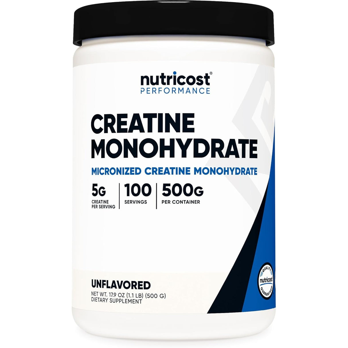 Nutricost Creatina Monohidratada en Polvo 500G - 100 Porciones Sin Sabor