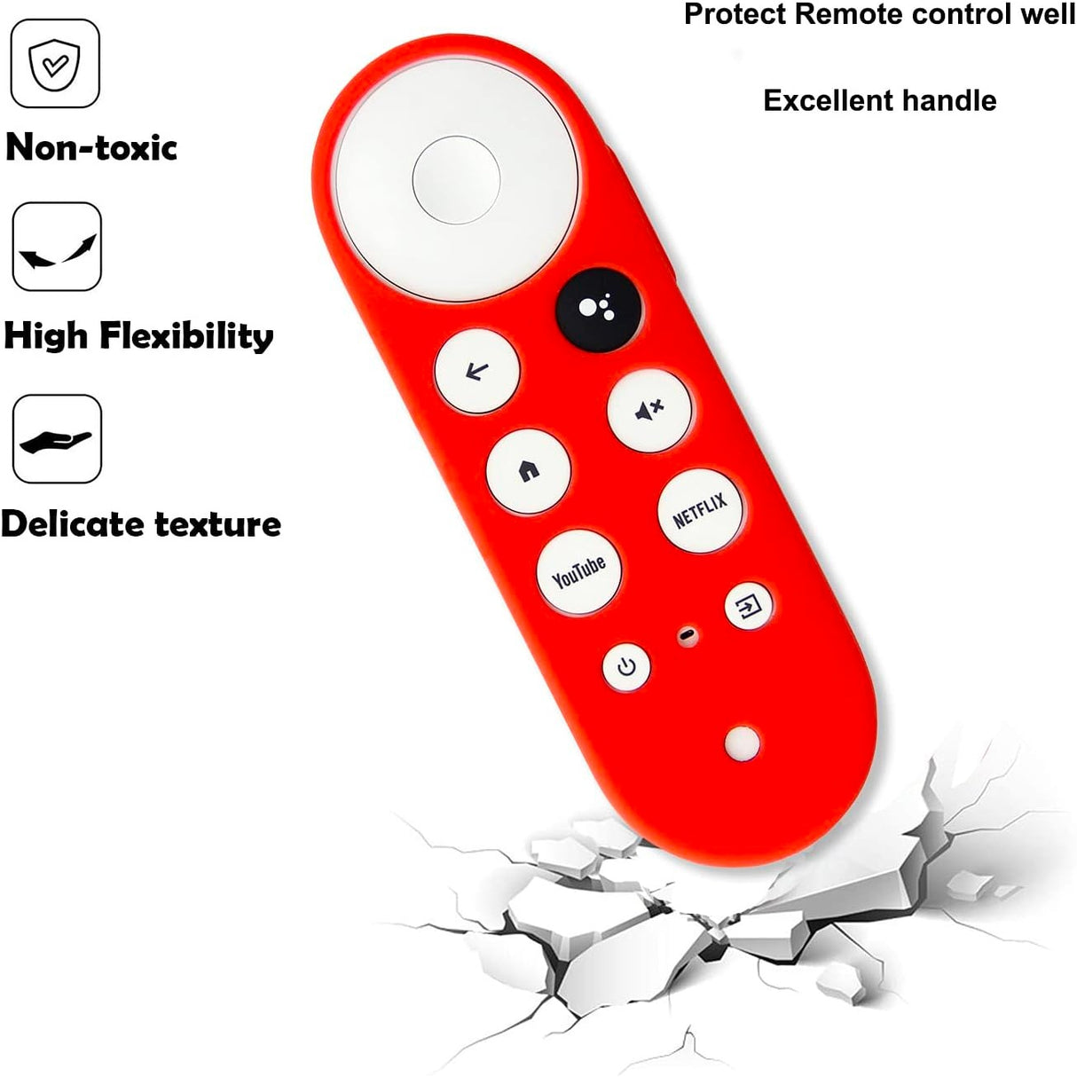 Case Protector para Control Remoto Chromecast Google TV Silicona Anti-Deslizante Paquete de 2