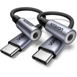 UGREEN USB-C a 3.5mm Adaptador de Audio Trenzado HiFi DAC - Pack de 2
