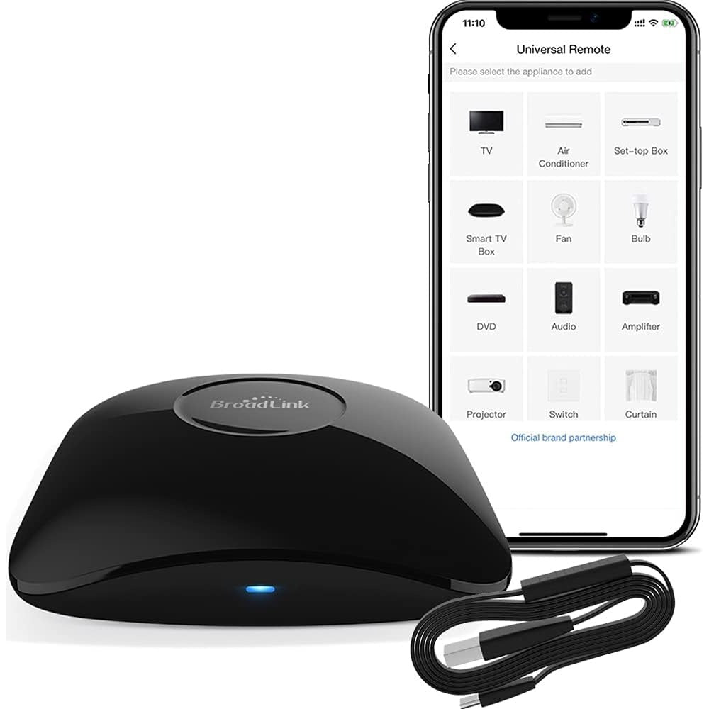 BroadLink RM4 Pro IR y RF Control Remoto Universal Inteligente Alexa + Cable Sensor HTS2