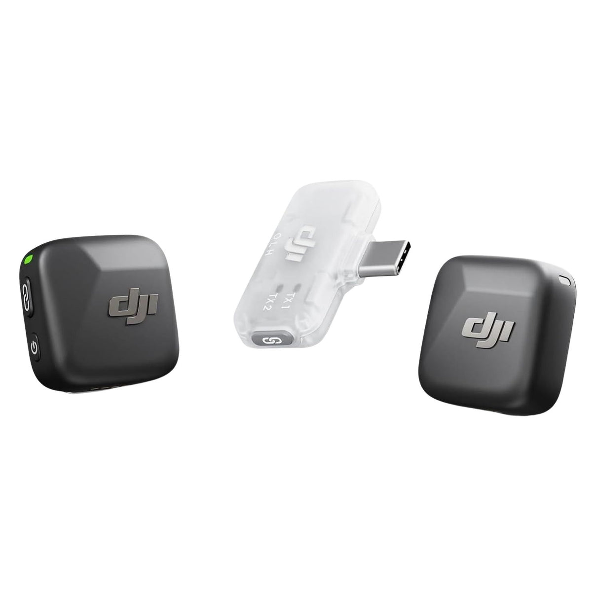 DJI Mic Mini (2 TX + 1 Mobile RX) Sistema de 2 Micrófonos Inalámbricos Lavalier para iPhone 17/16/15 y Android/PC/Tablet