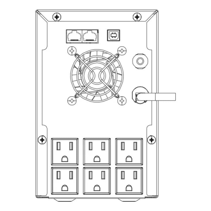 Hikvision UPS 2000va 1200w de 6 Salidas 120v DS-UPS2000-X