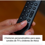 Control Remoto por Voz Alexa Pro con Buscador de Control, controles de TV y botones retroiluminados (necesita dispositivo Fire TV compatible)