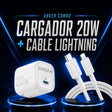 Anker Zolo Charger 20W + Anker 322 USB-C a Lightning Cable 1.8 Metros