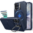 ESR iPhone 17 Cyber Tough Magnetic Case con Stand, MagSafe y Control de Cámara Protección Grado Militar 7X