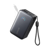 Anker Nano Power Bank (10K, 45W, Cable USB-C Retráctil Integrado)