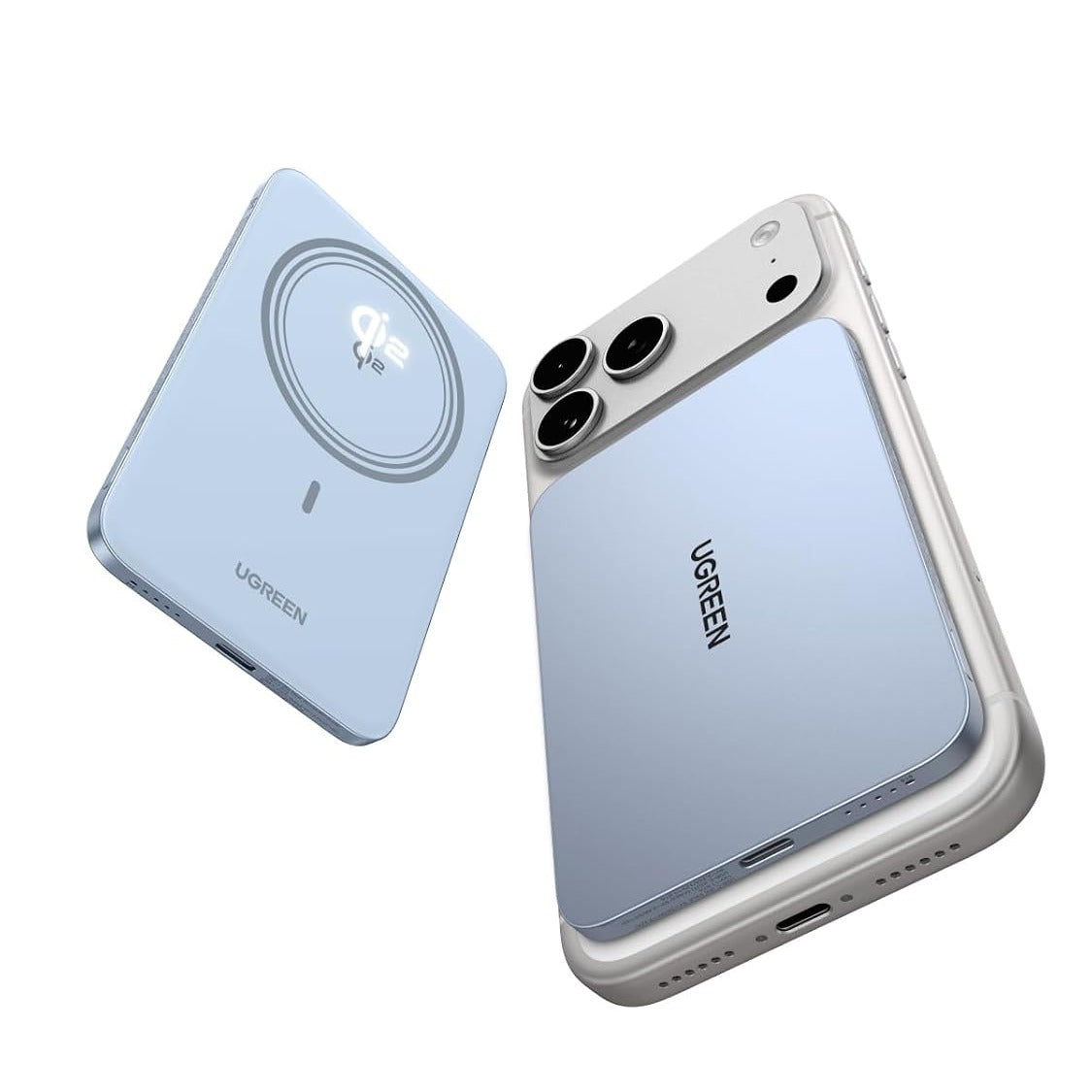 UGREEN MagFlow Air 5000mAh Power Bank MagSafe Qi2 15W Ultra Delgada para iPhone 17/16/15/14 Series