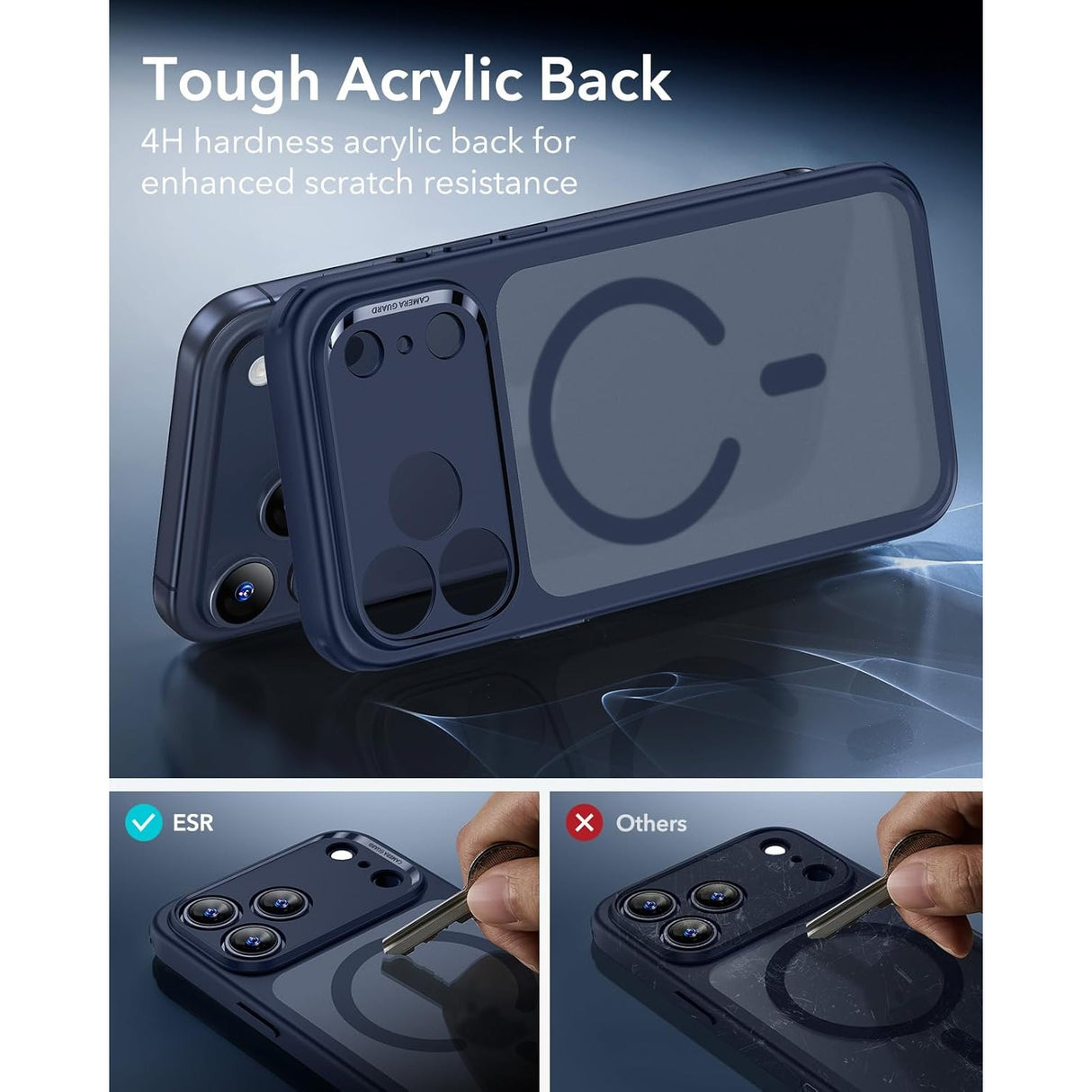 ESR iPhone 17 Pro Max Classic Hybrid Case con MagSafe y Control de Cámara Protección Grado Militar Esmerilado