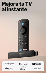 Amazon Fire TV Stick HD (último modelo Vega OS), con mando por voz Alexa, alimentación directa desde tu TV