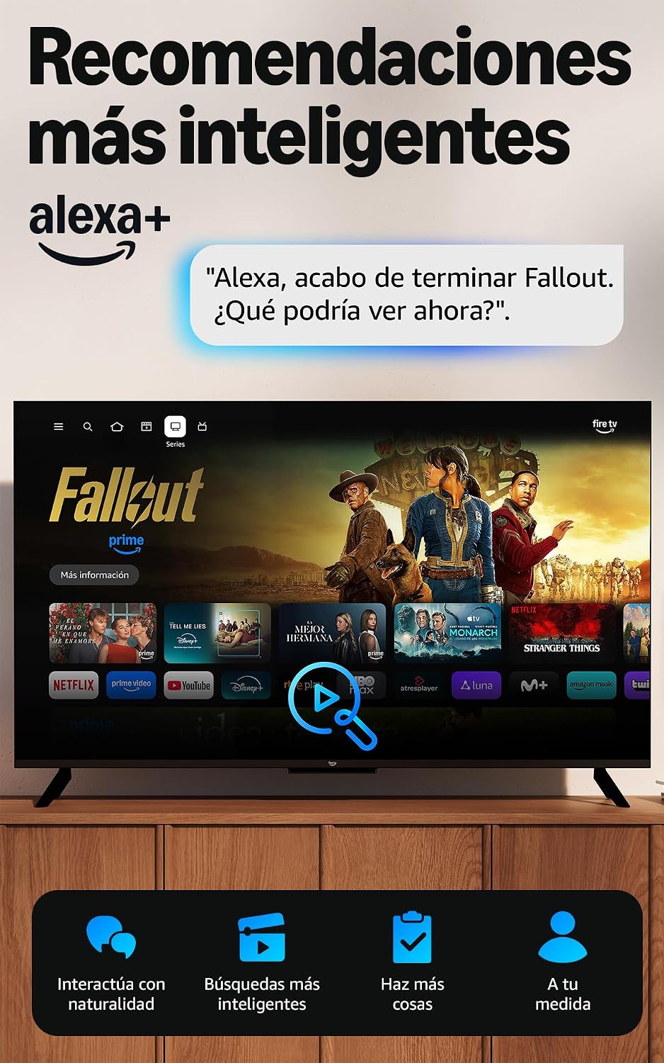 Amazon Fire TV Stick HD (último modelo Vega OS), con mando por voz Alexa, alimentación directa desde tu TV