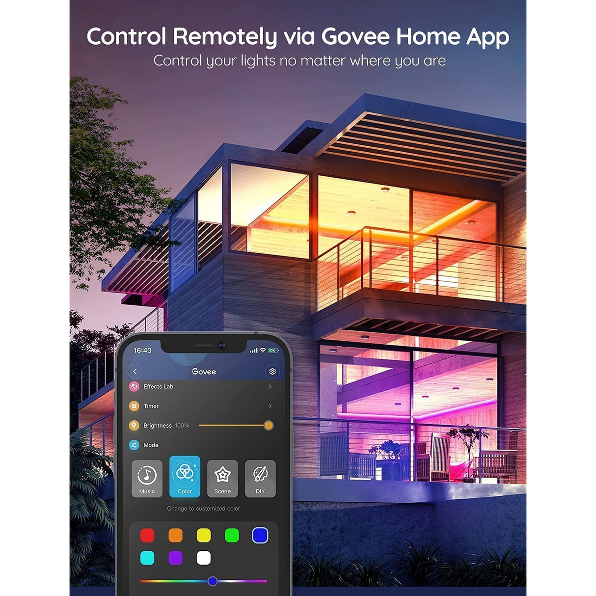 Govee RGB 5 Metros Tira Led WiFi compatible con Alexa y Google