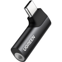 UGREEN Adaptador de Audio USB-C a 3.5mm auxiliar, micrófono estéreo DAC, HiFi, ángulo recto