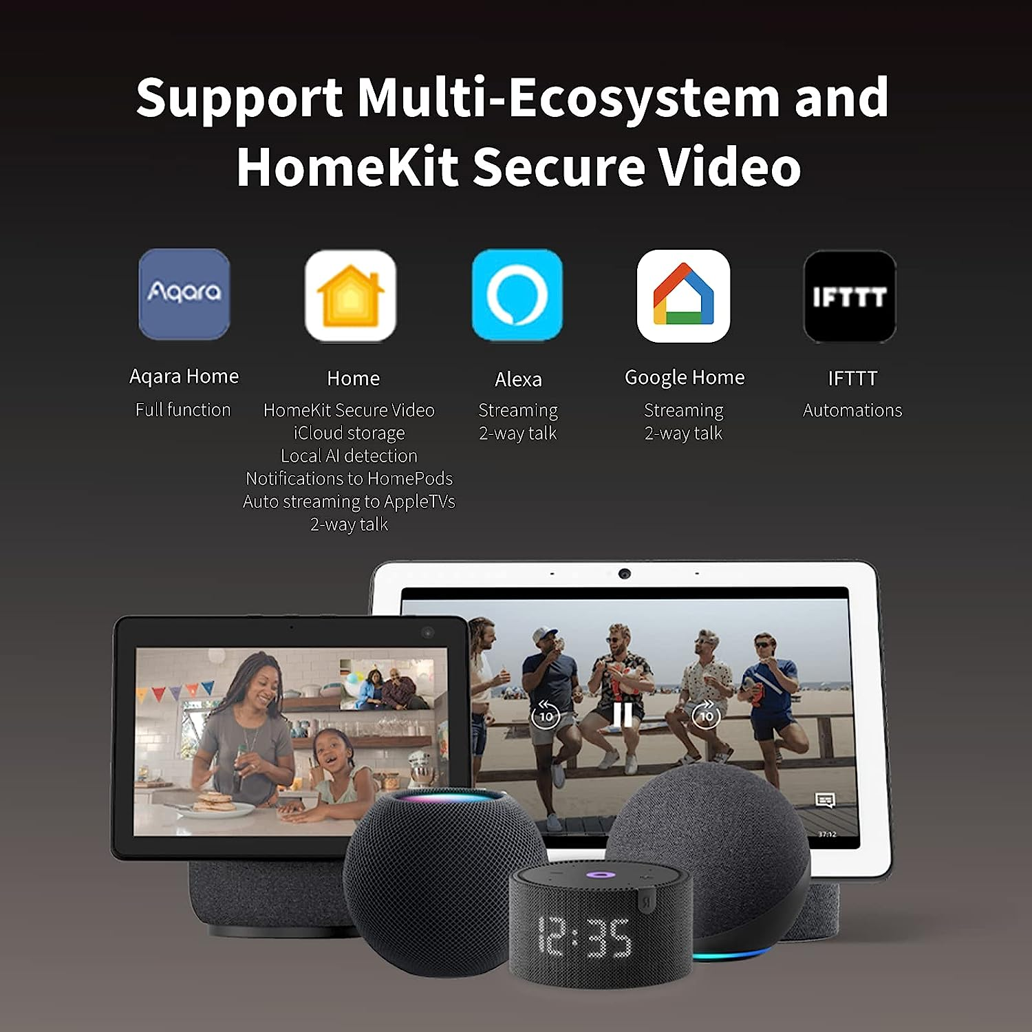 Aqara Video Doorbell G4 (timbre incluido), Video Timbre HomeKit Full HD 1080p, reconocimiento facial local, inalámbrico o con cable, compatible con Apple Home, Alexa y Google