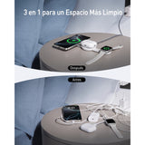 Anker MagGo Estación de Carga Inalámbrica MagSafe (3 en 1 pad plegable) Certificado 15W Qi2 con Adaptador y Cable