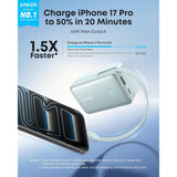 Anker Nano Power Bank (10K, 45W, Cable USB-C Retráctil Integrado)