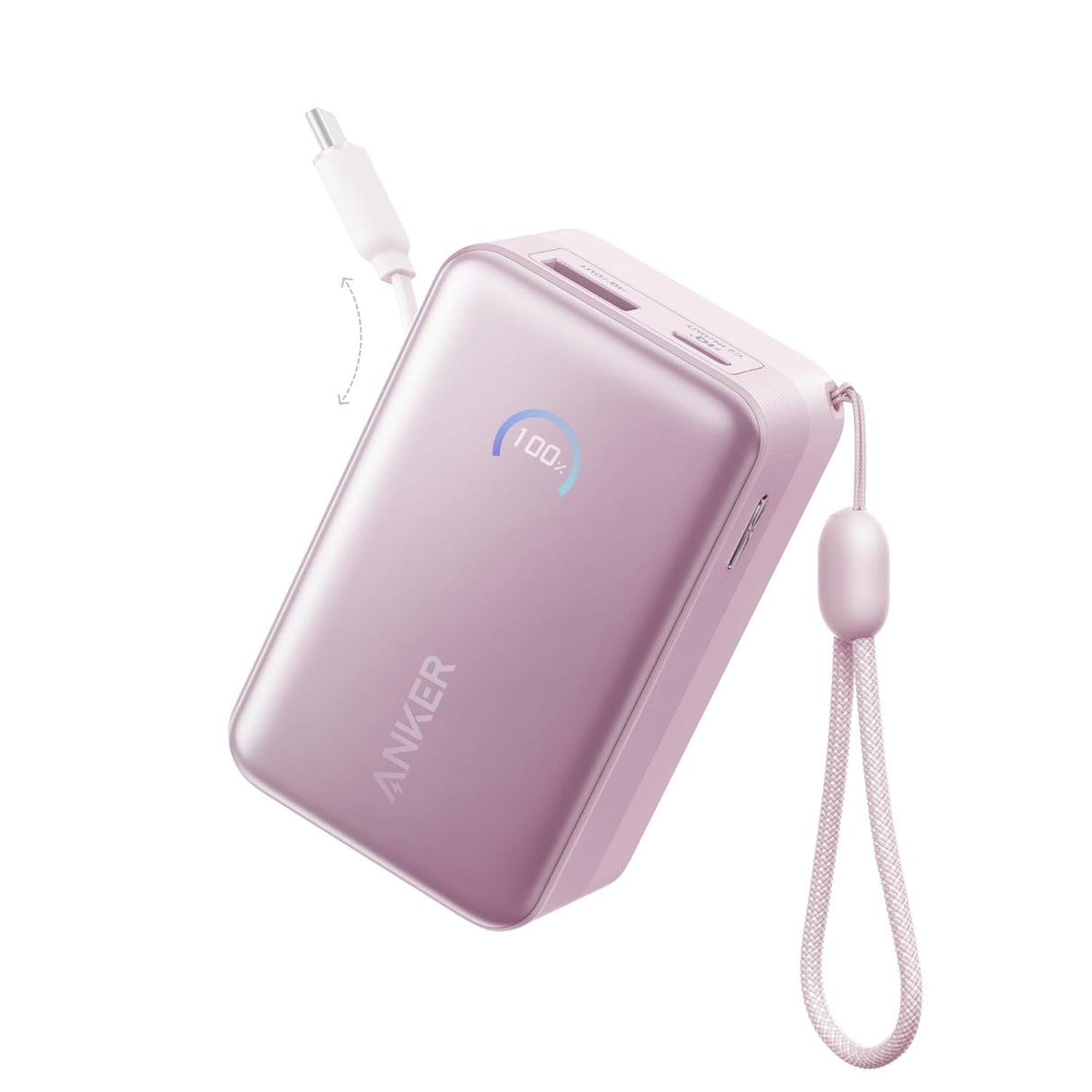 Anker Nano Power Bank (10K, 45W, Cable USB-C Retráctil Integrado)