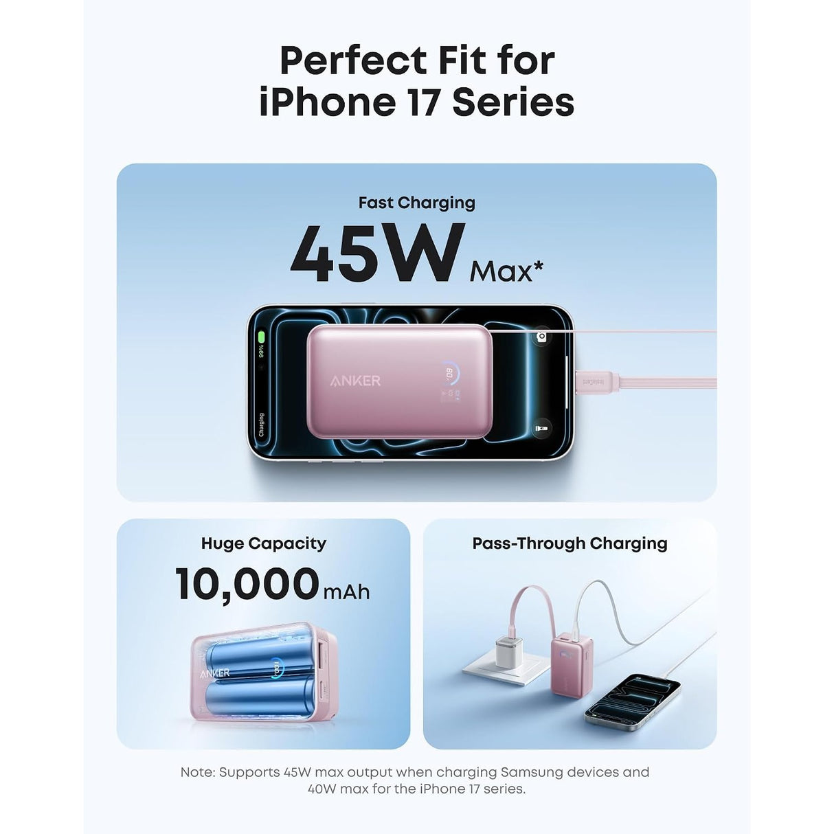 Anker Nano Power Bank (10K, 45W, Cable USB-C Retráctil Integrado)